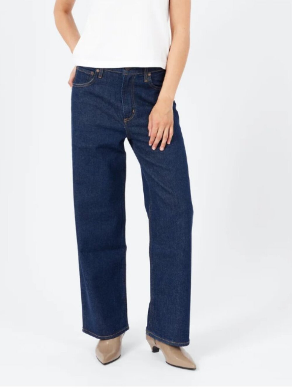 Agolde Ren High Rise Wide Crop Leg Jeans in Reissue Size 29